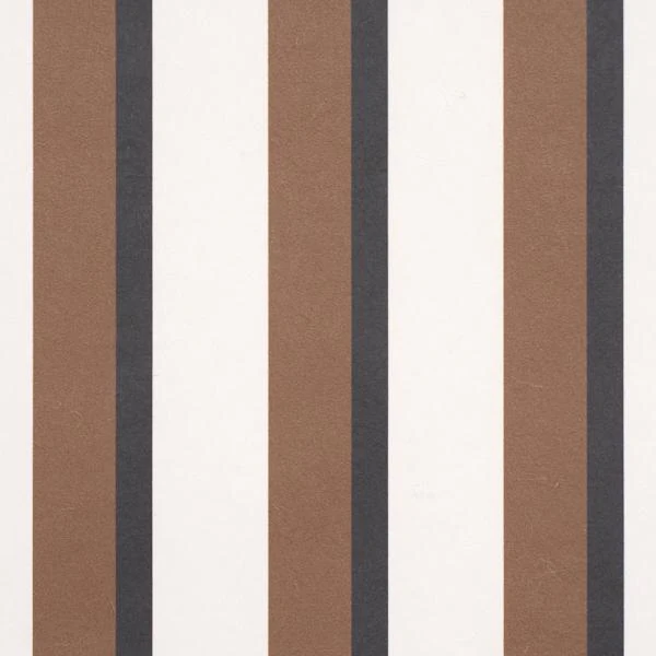Schumacher Rigsby Stripe Umber Wallpaper - Image 3