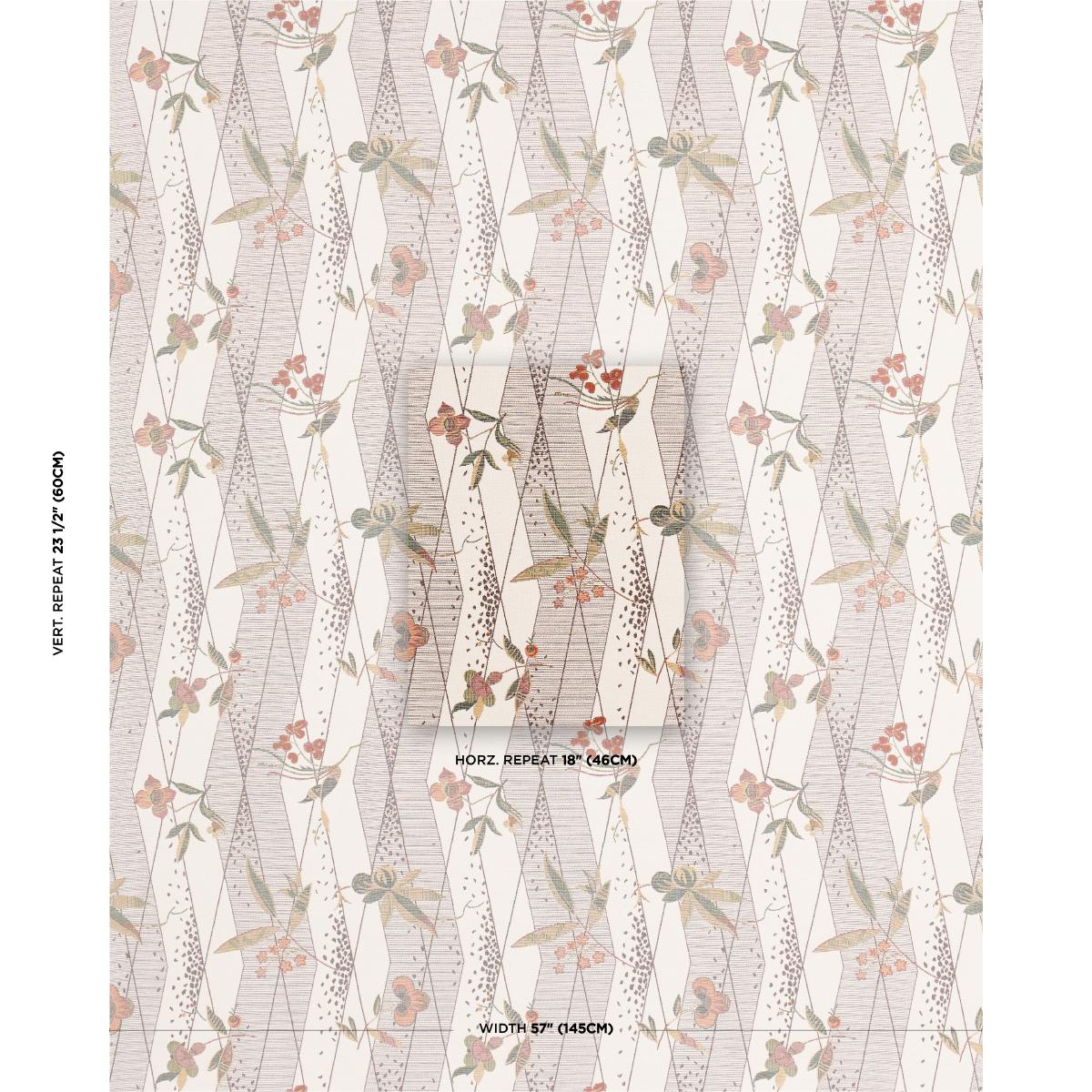 Schumacher Romola Floral Birch Fabric - Image 2
