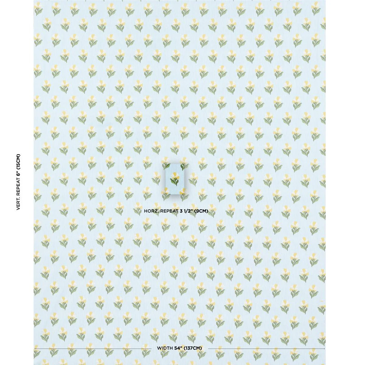 Schumacher Rosina Floral Marigold Fabric - Image 2