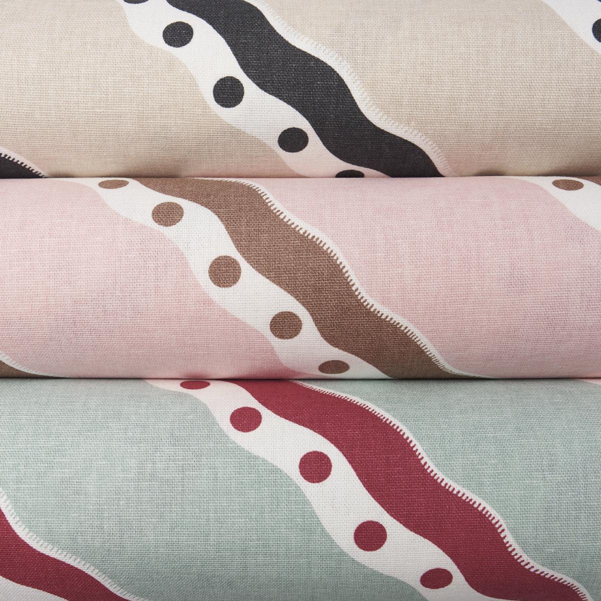 Schumacher Rousseau Stripe Black & Cream Fabric - Image 6