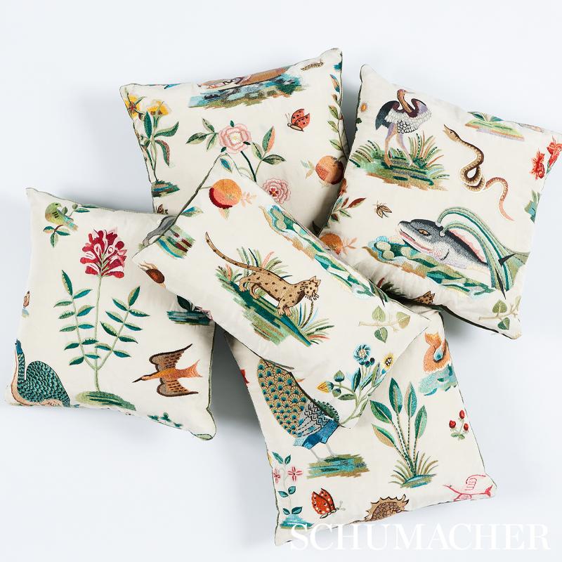 Schumacher Royal Silk Embroidery Multi Fabric - Image 7