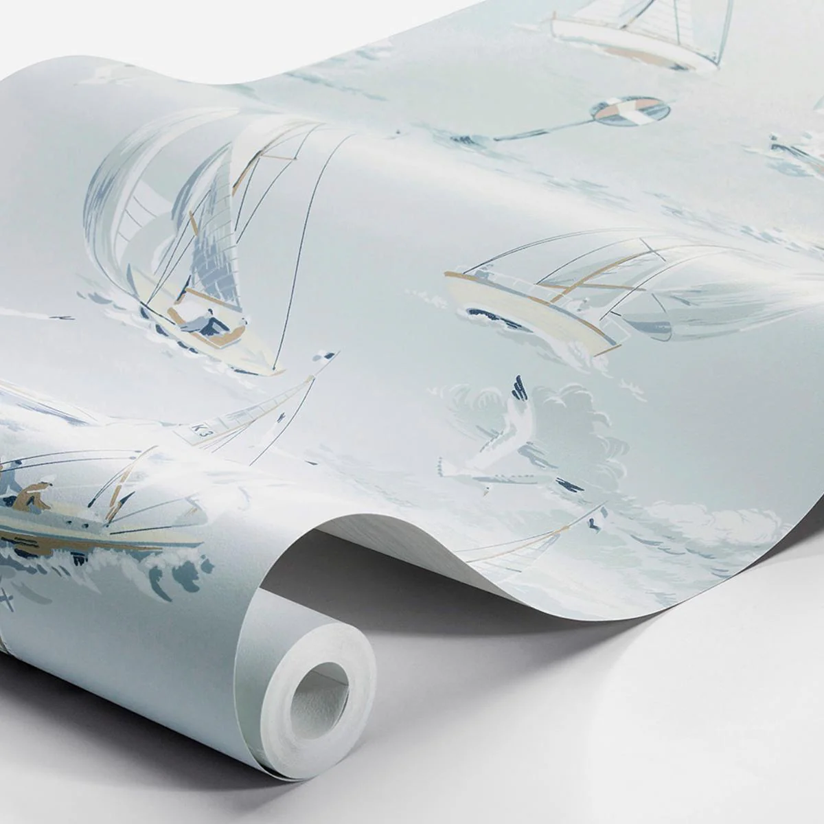Schumacher Sailboats Sky Wallpaper - Image 3
