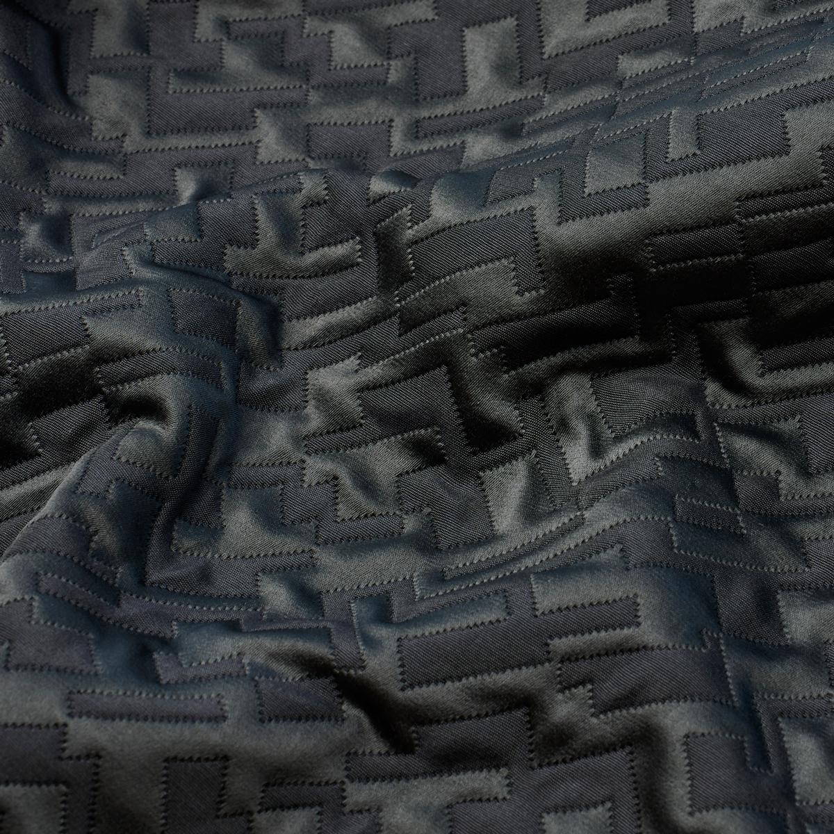 Schumacher Salon Matelassé Satin Ebony Fabric - Image 5