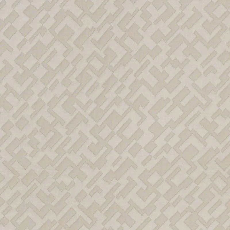 Schumacher Salon Matelassé Satin Limestone Fabric