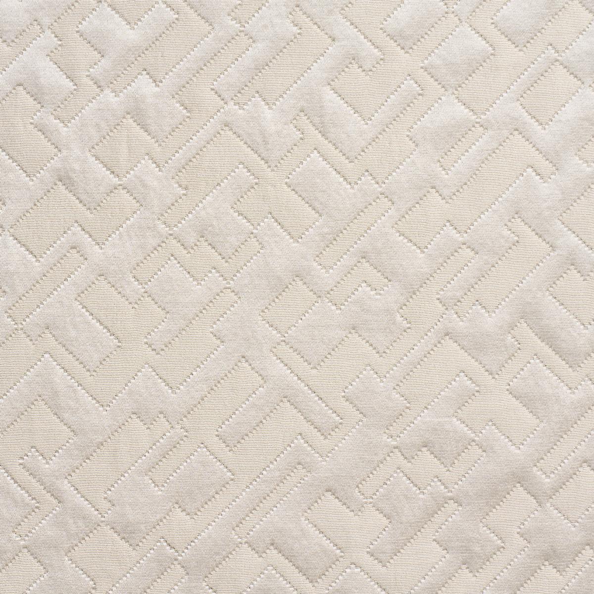 Schumacher Salon Matelassé Satin Limestone Fabric - Image 2