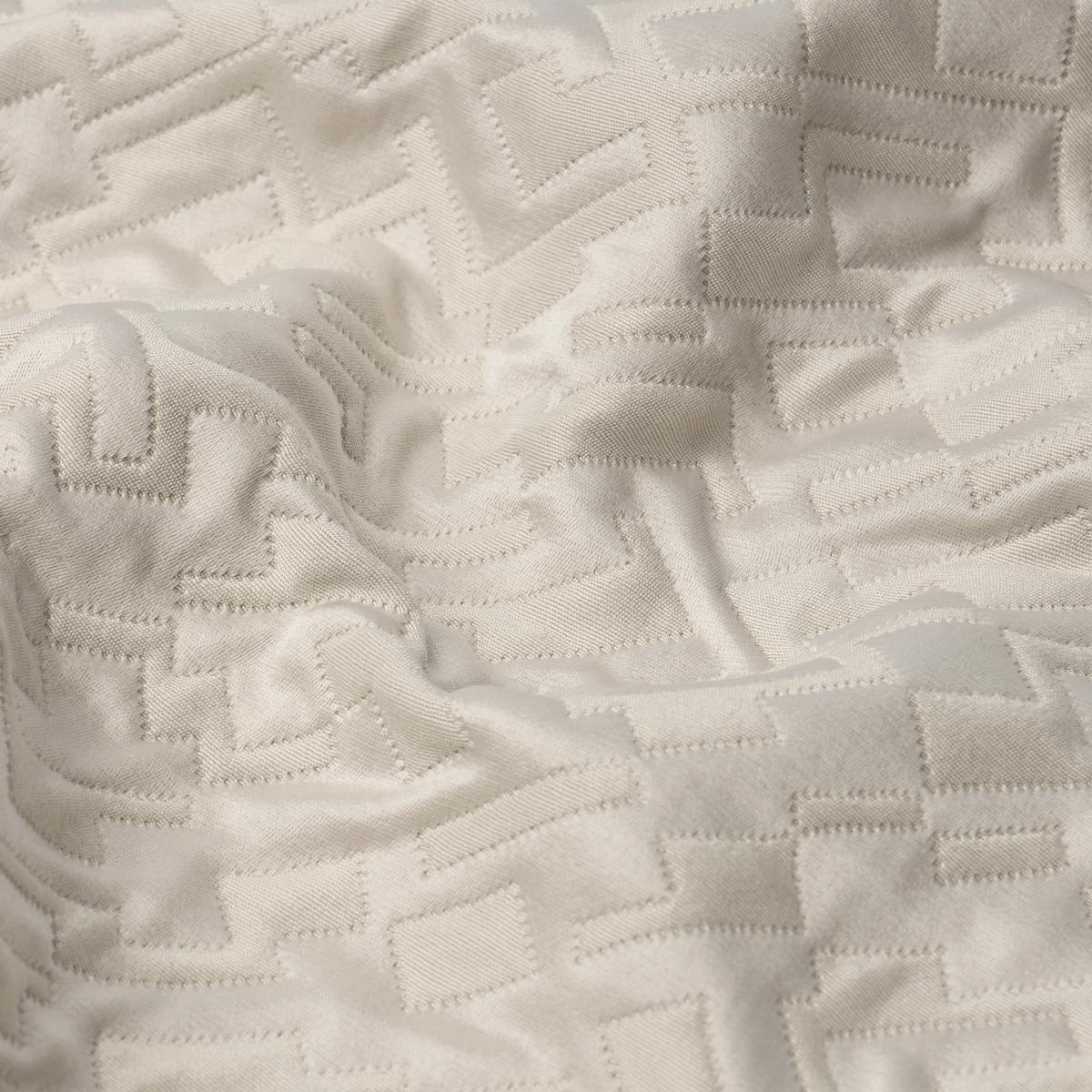 Schumacher Salon Matelassé Satin Limestone Fabric - Image 4