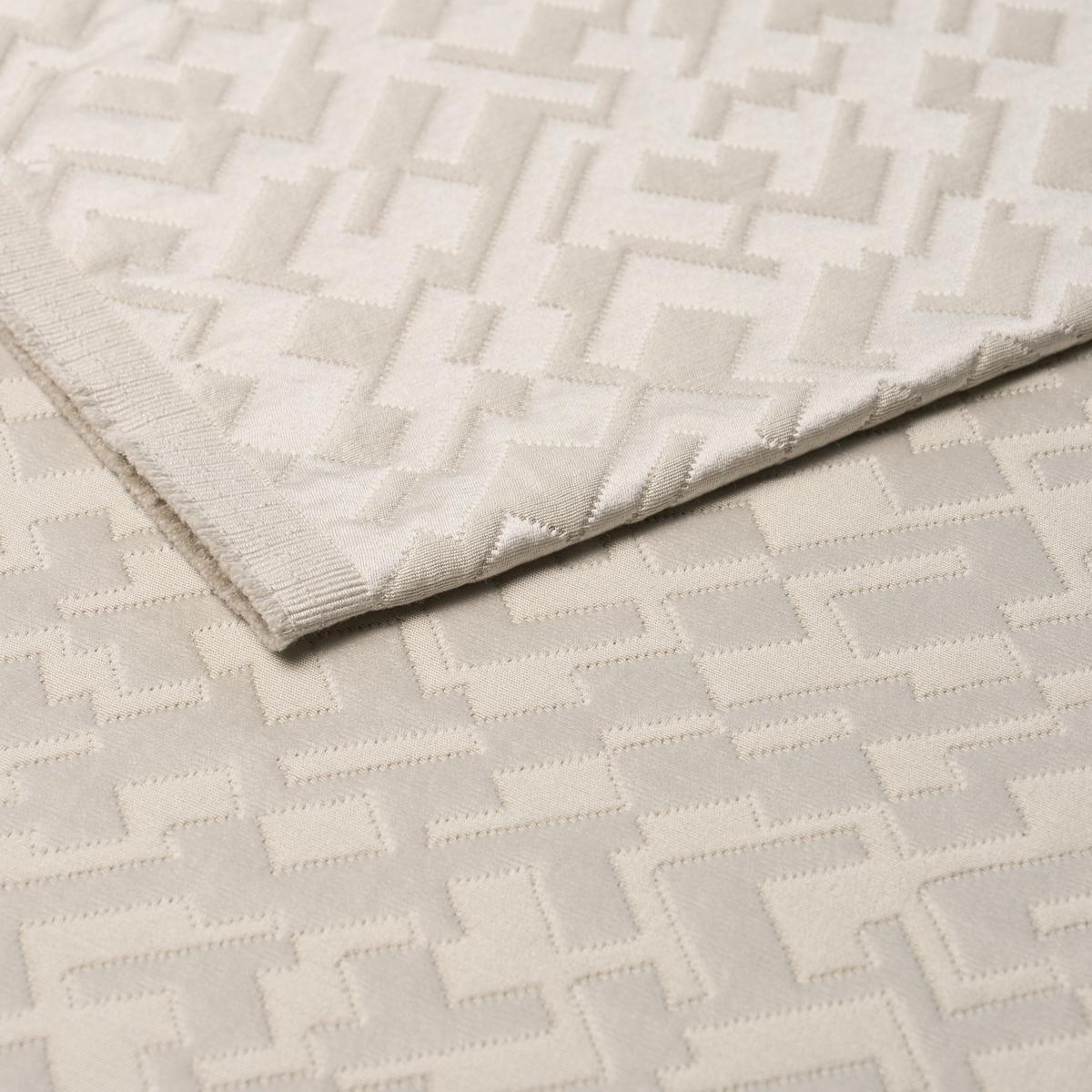 Schumacher Salon Matelassé Satin Limestone Fabric - Image 5