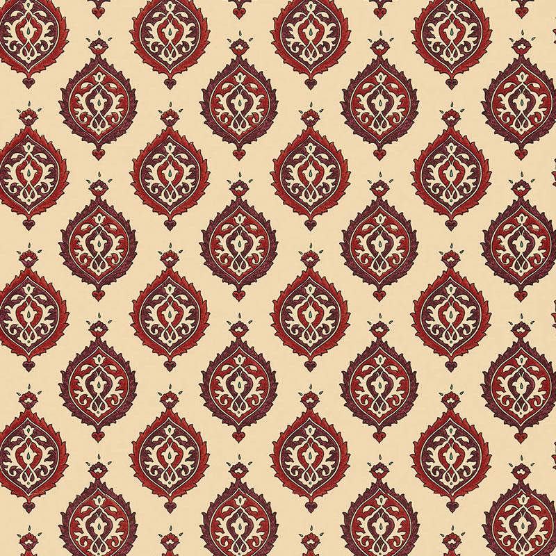 Schumacher Samovar Pomegranate Wallpaper - Image 2
