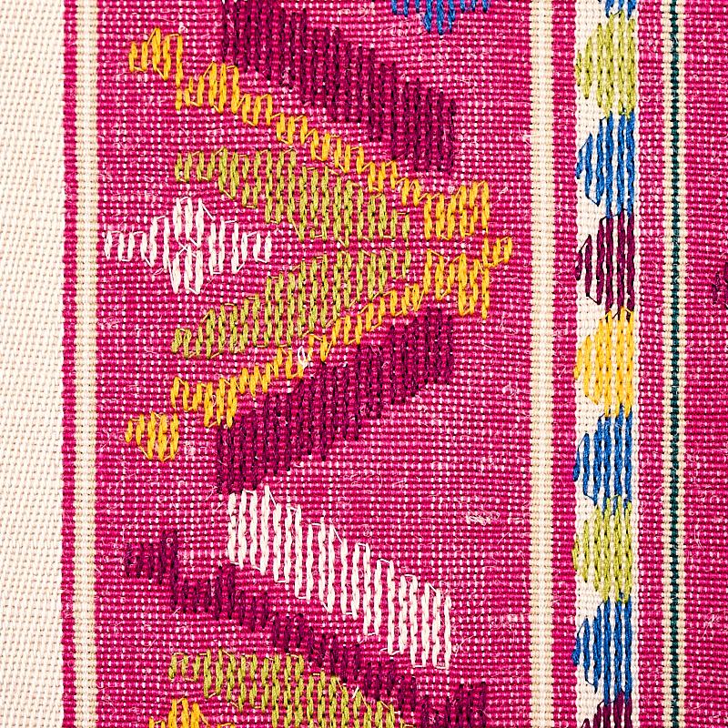 Schumacher Sandor Stripe Embroidery Magenta Fabric - Image 6