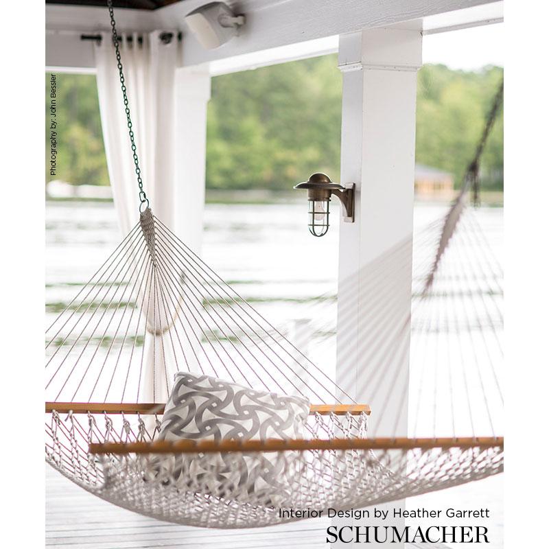 Schumacher Santorini Print Indoor/Outdoor Fog Fabric - Image 3