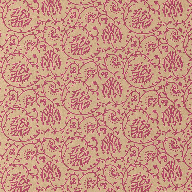 Schumacher Sarana Vine Cerise Wallpaper - Image 2