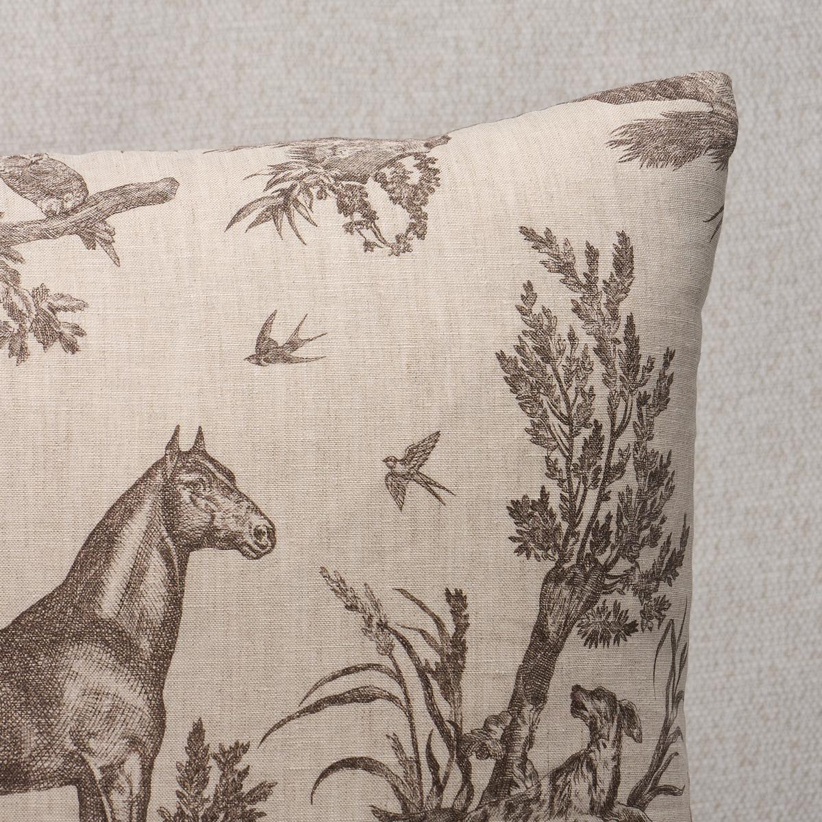 Schumacher Sepia 22" X 22" Western Toile Pillow - Image 4