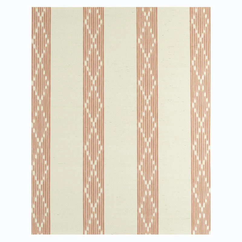 Schumacher Sequoia Stripe Sisal Russet Wallpaper - Image 3