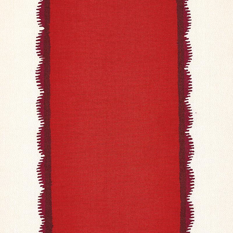 Schumacher Servilia Stripe Red Fabric - Image 6