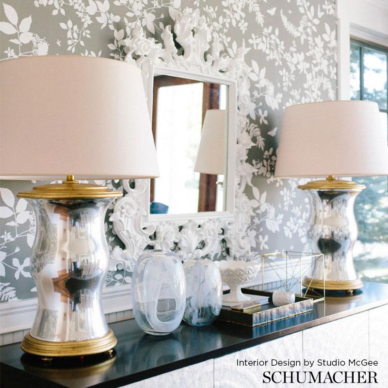 Schumacher Shadow Vine Bone Wallpaper - Image 3