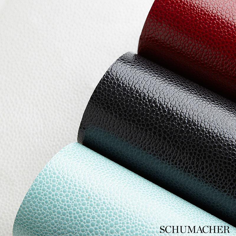 Schumacher Shagreen Oxblood Wallpaper - Image 3