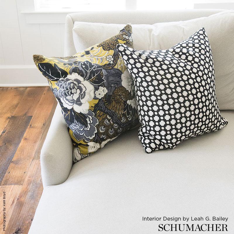 Schumacher Shanghai Peacock Cinnabar Fabric - Image 3