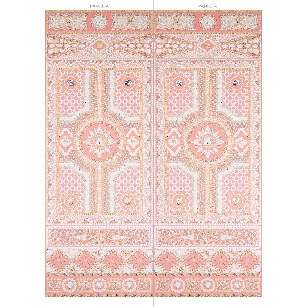 Schumacher Shell Grotto Panel A Coral Wallpaper - Image 3
