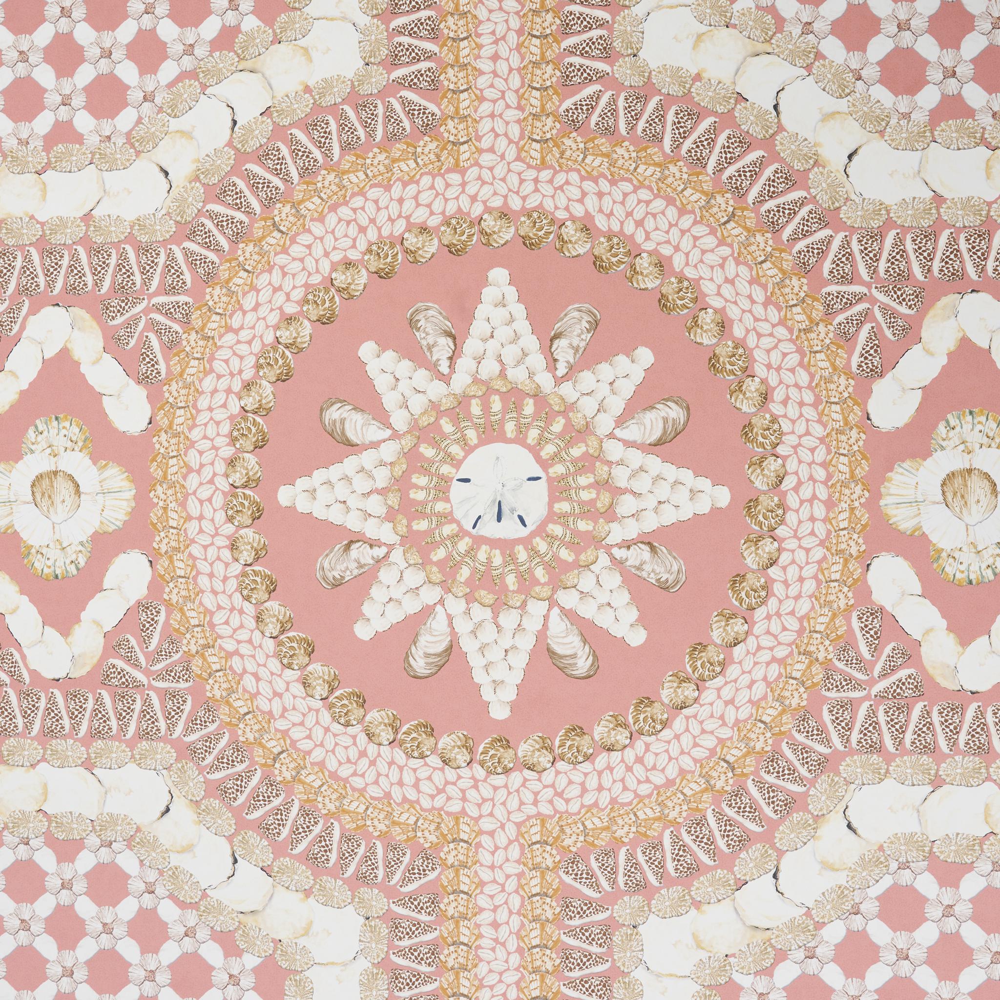 Schumacher Shell Grotto Panel A Coral Wallpaper - Image 5