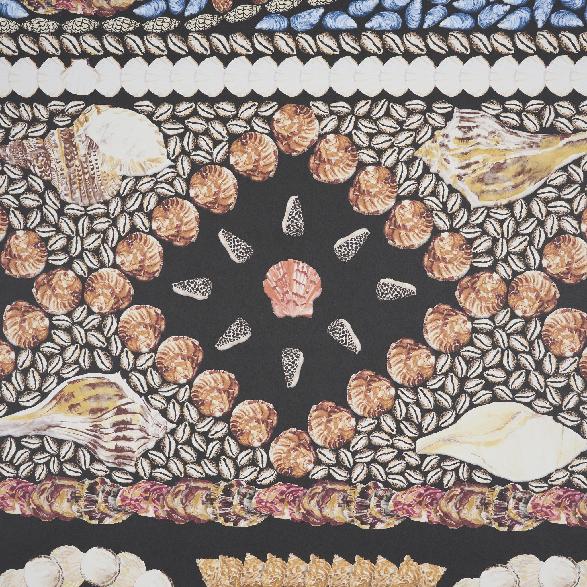 Schumacher Shell Grotto Panel A Onyx Multi Wallpaper - Image 6