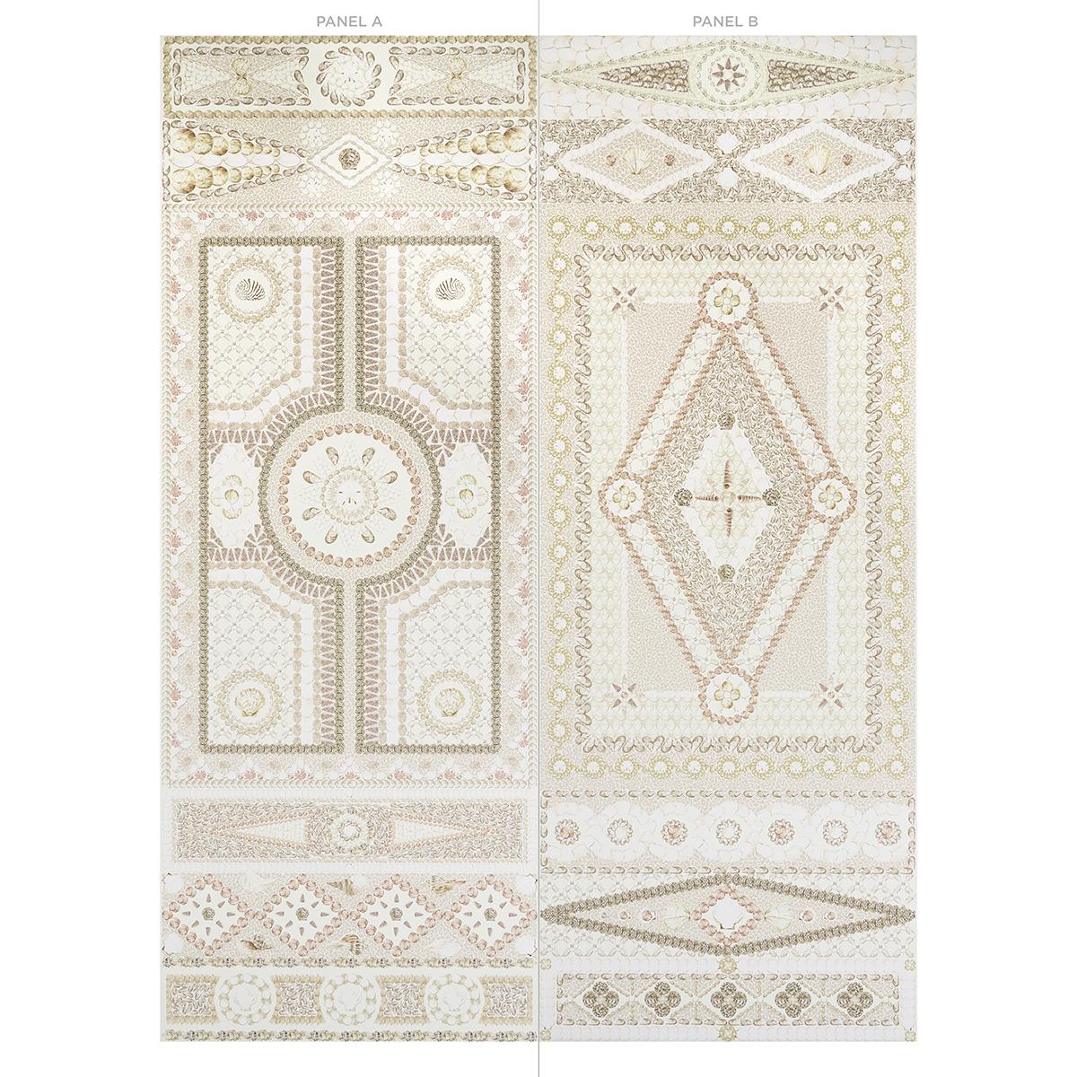 Schumacher Shell Grotto Panel A Sand Wallpaper - Image 4