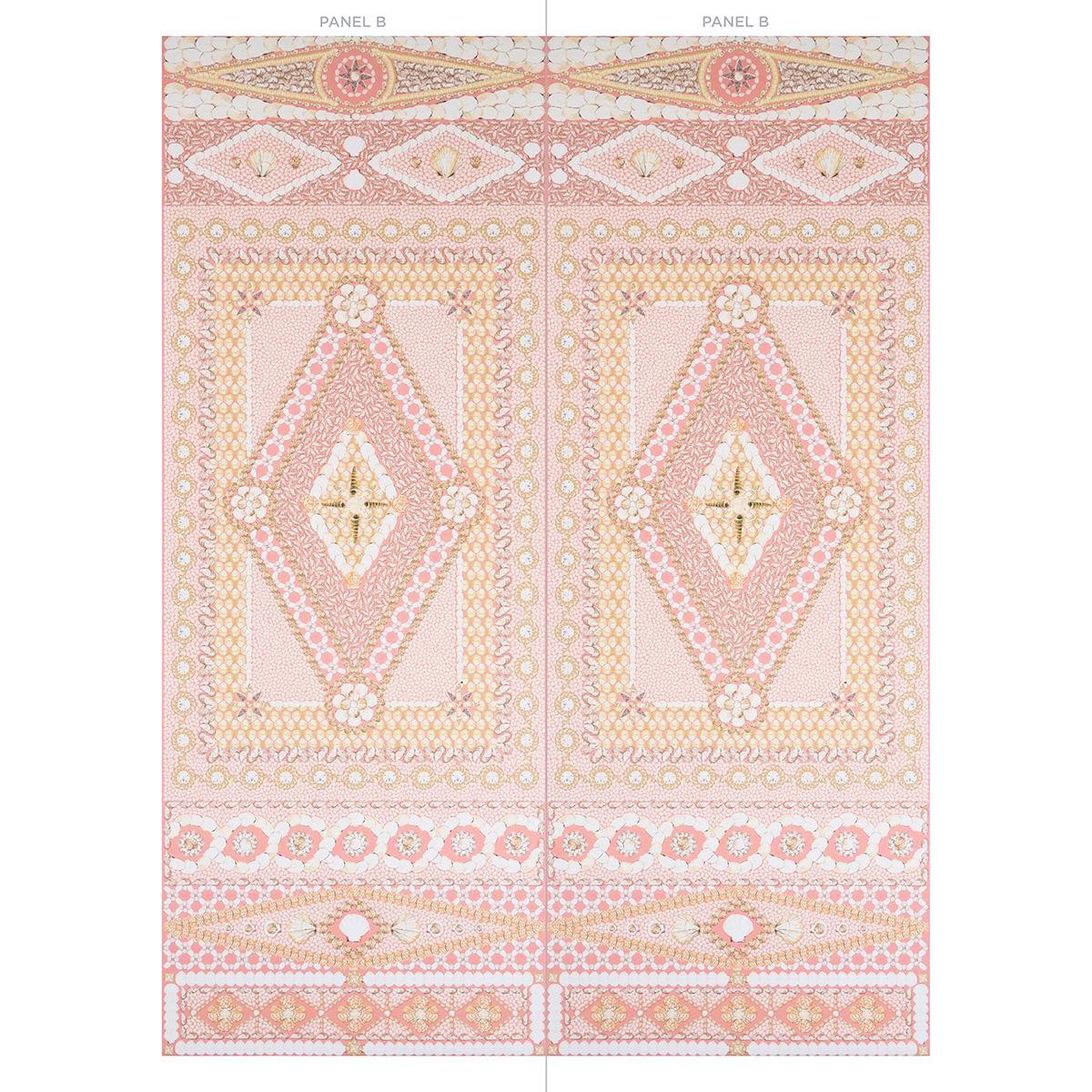 Schumacher Shell Grotto Panel B Coral Wallpaper - Image 3