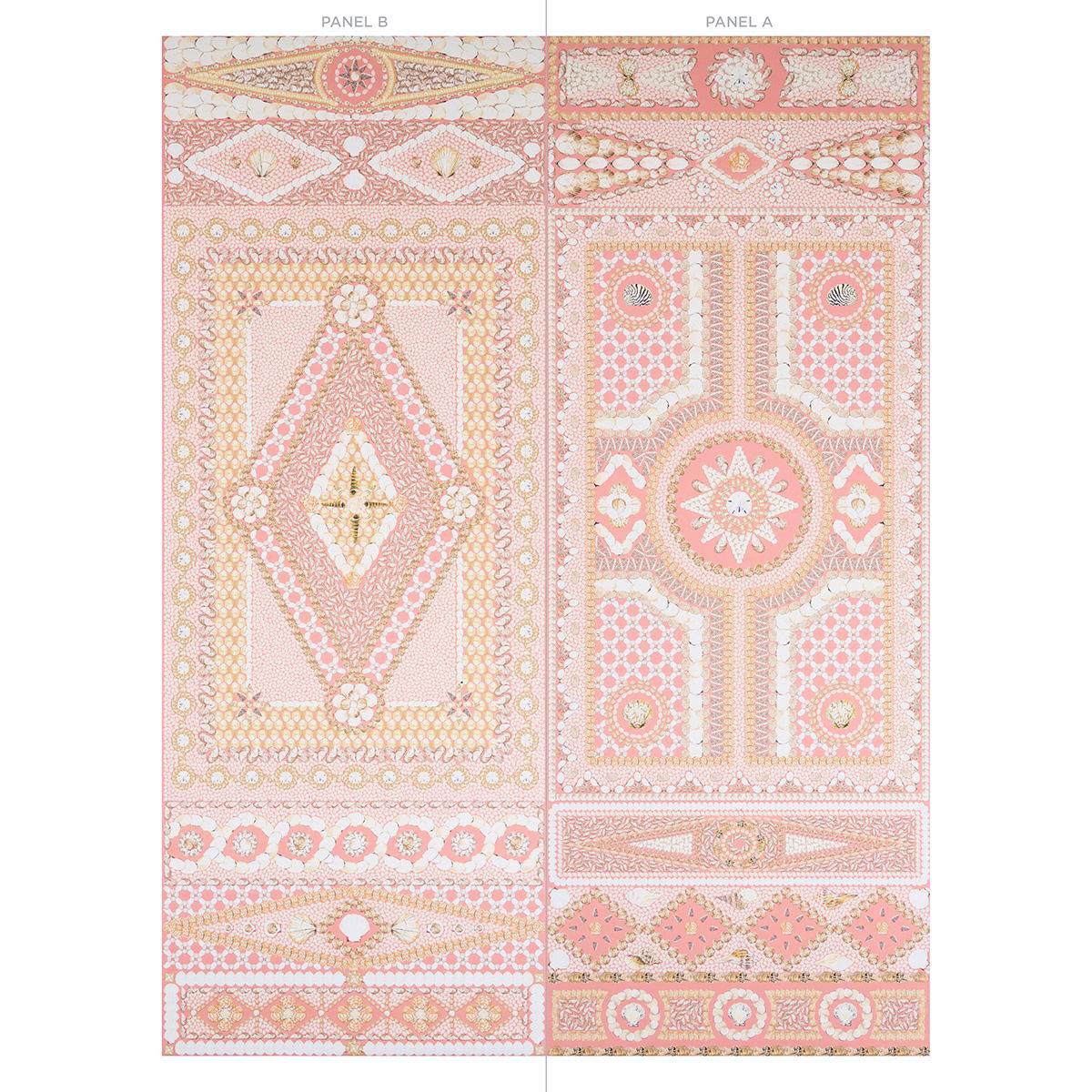 Schumacher Shell Grotto Panel B Coral Wallpaper - Image 4