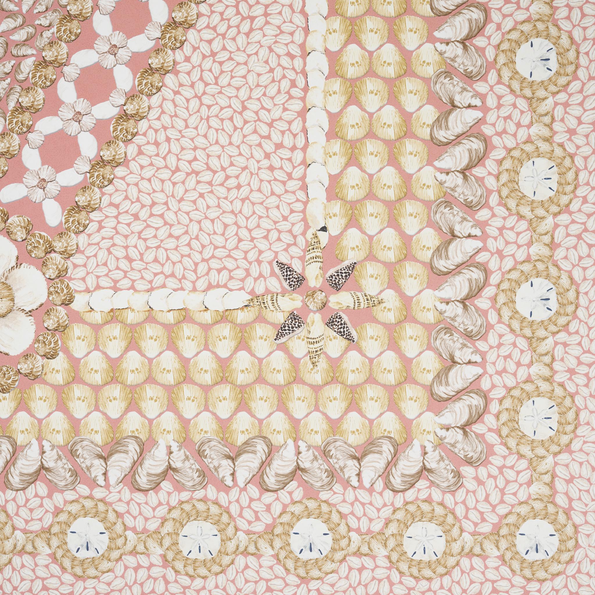Schumacher Shell Grotto Panel B Coral Wallpaper - Image 5