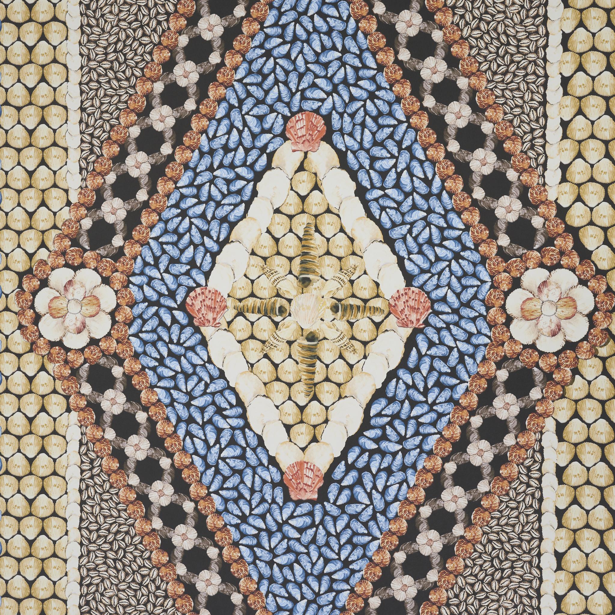 Schumacher Shell Grotto Panel B Onyx Multi Wallpaper - Image 6
