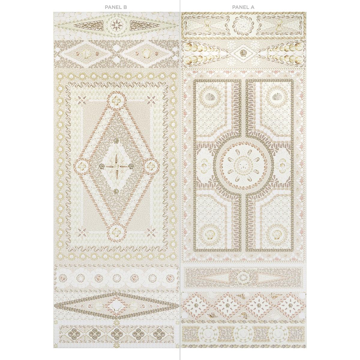 Schumacher Shell Grotto Panel B Sand Wallpaper - Image 3