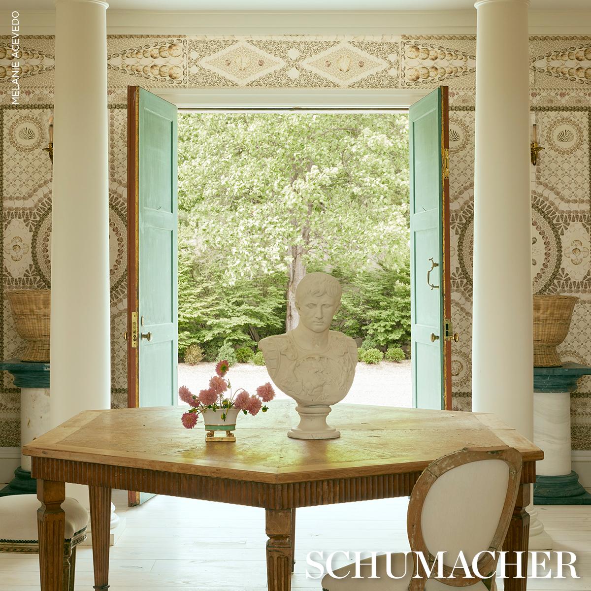 Schumacher Shell Grotto Panel B Sand Wallpaper - Image 7