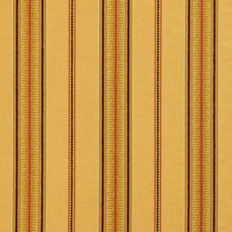 Schumacher Sinclair Chenille Stripe Camel Fabric - Image 2