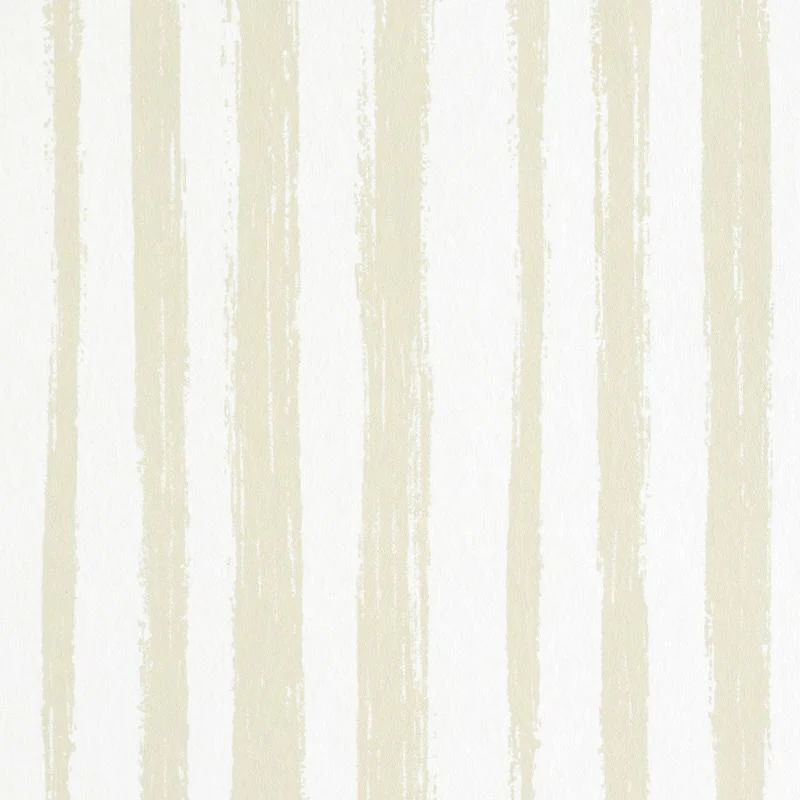 Schumacher Sketched Stripe Natural Wallpaper
