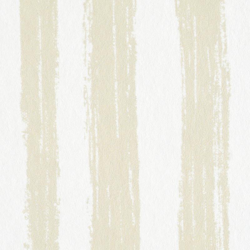 Schumacher Sketched Stripe Natural Wallpaper - Image 5