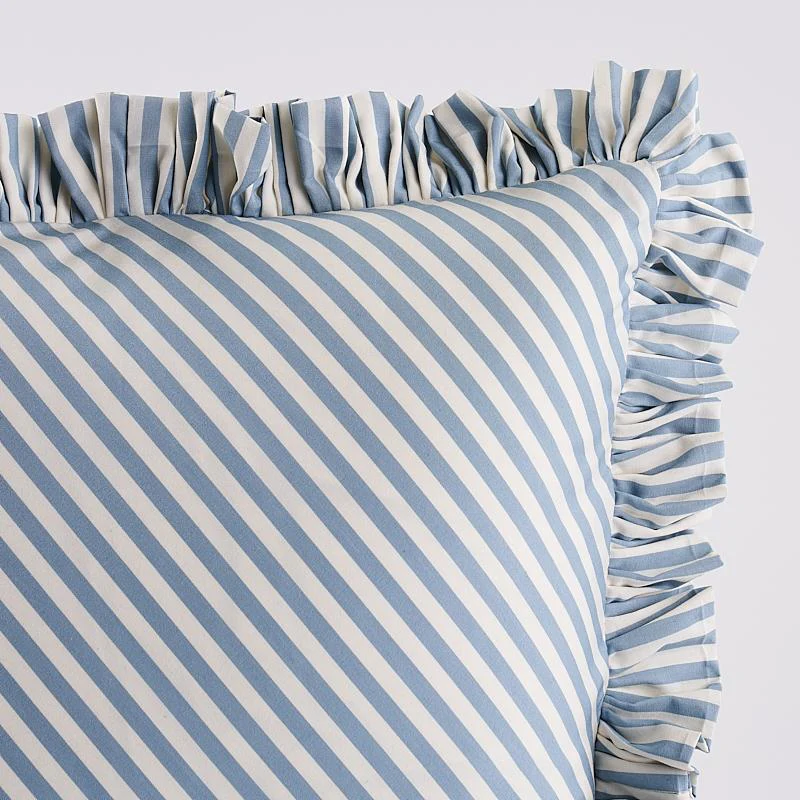 Schumacher Sky 14" X 14" Brigitte Stripe Pillow - Image 2