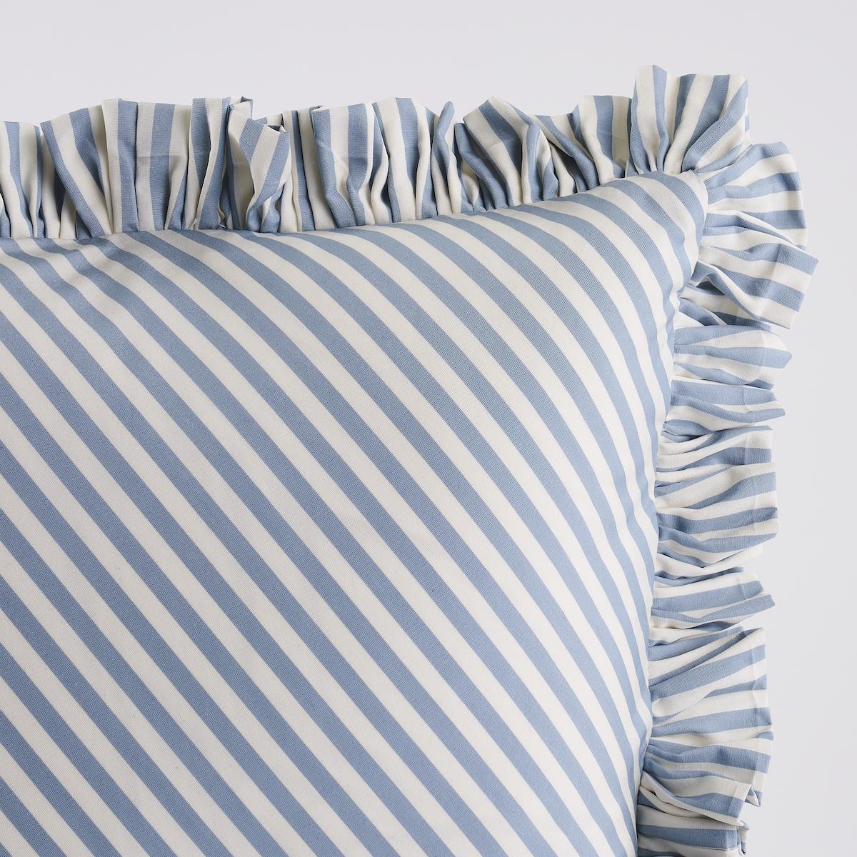 Schumacher Sky 22" X 22" Brigitte Stripe Pillow - Image 3