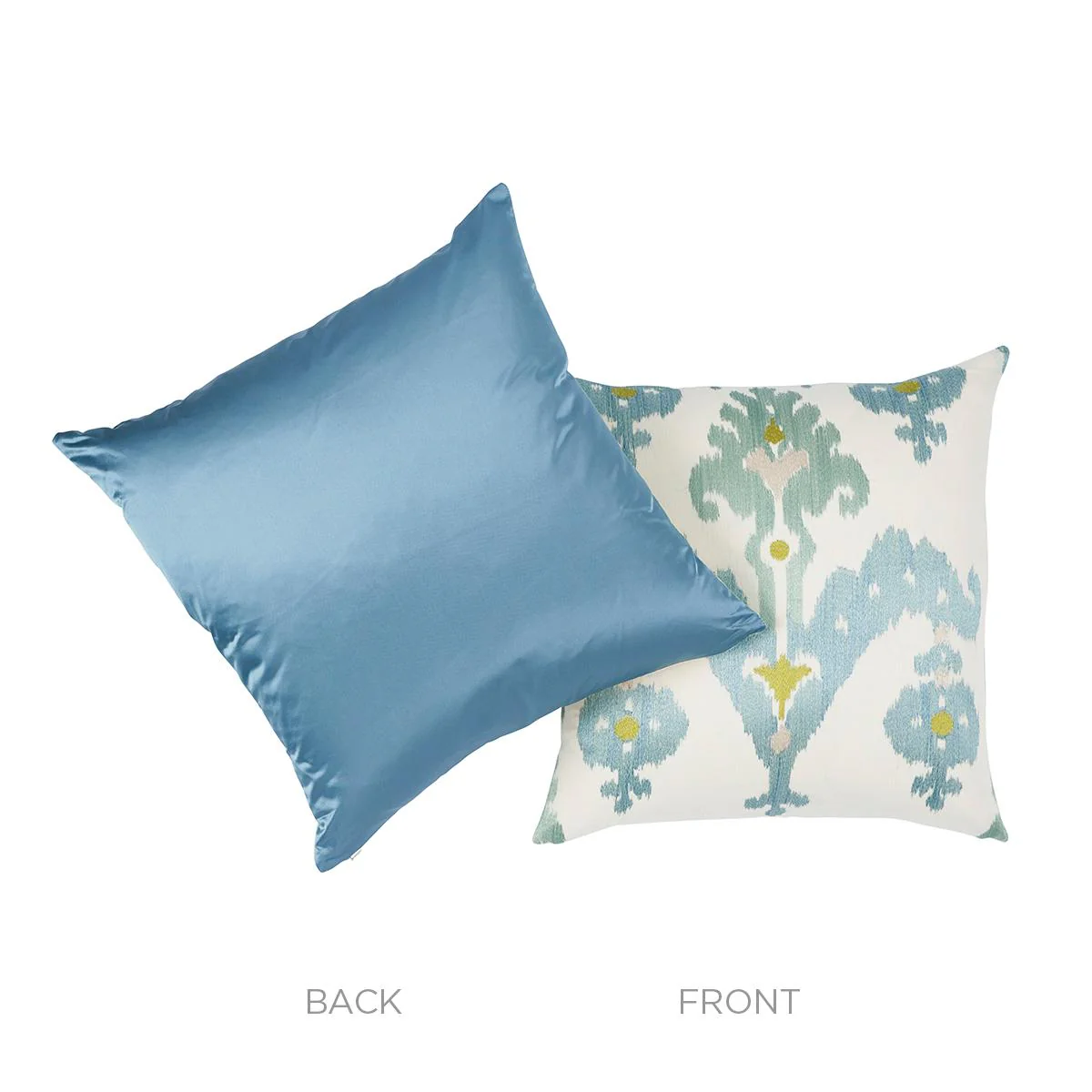 Schumacher Sky 22" X 22" Raja Embroidery Pillow - Image 3