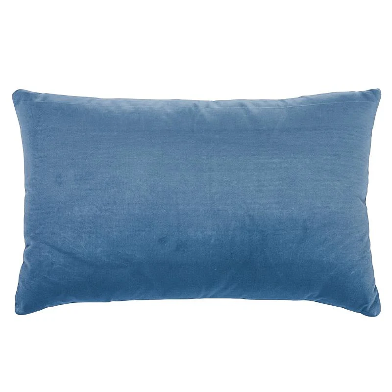 Schumacher Sky/Ivory 20" X 14" Chinois Fret Pillow - Image 2