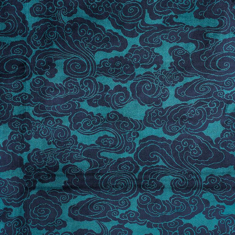 Schumacher Sozan Velvet Peacock Fabric - Image 2