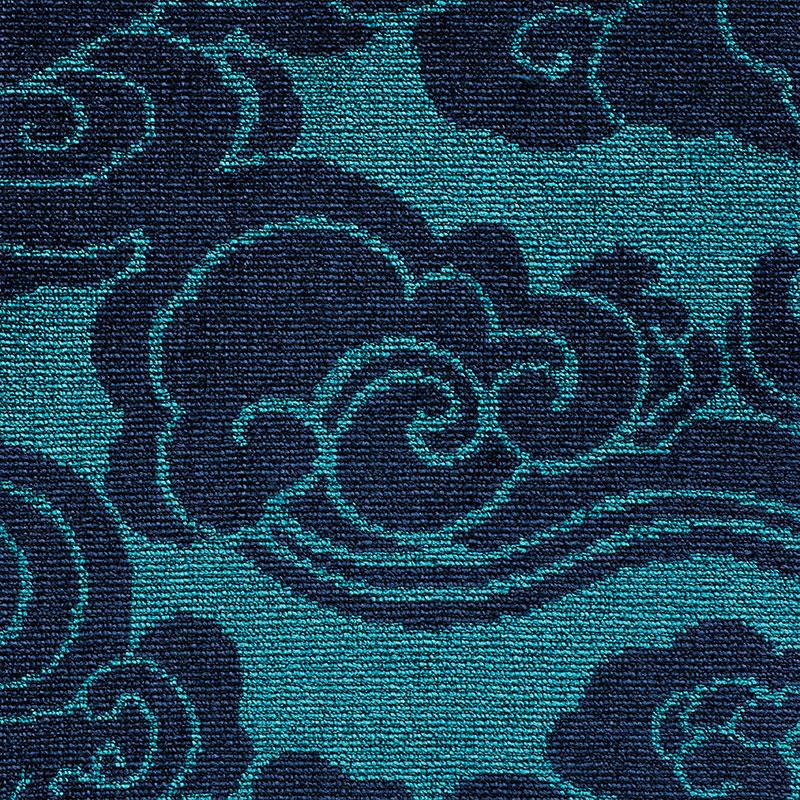 Schumacher Sozan Velvet Peacock Fabric - Image 3