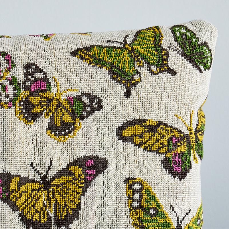 Schumacher Spring 18" X 12" Butterfly Epingle Pillow - Image 2