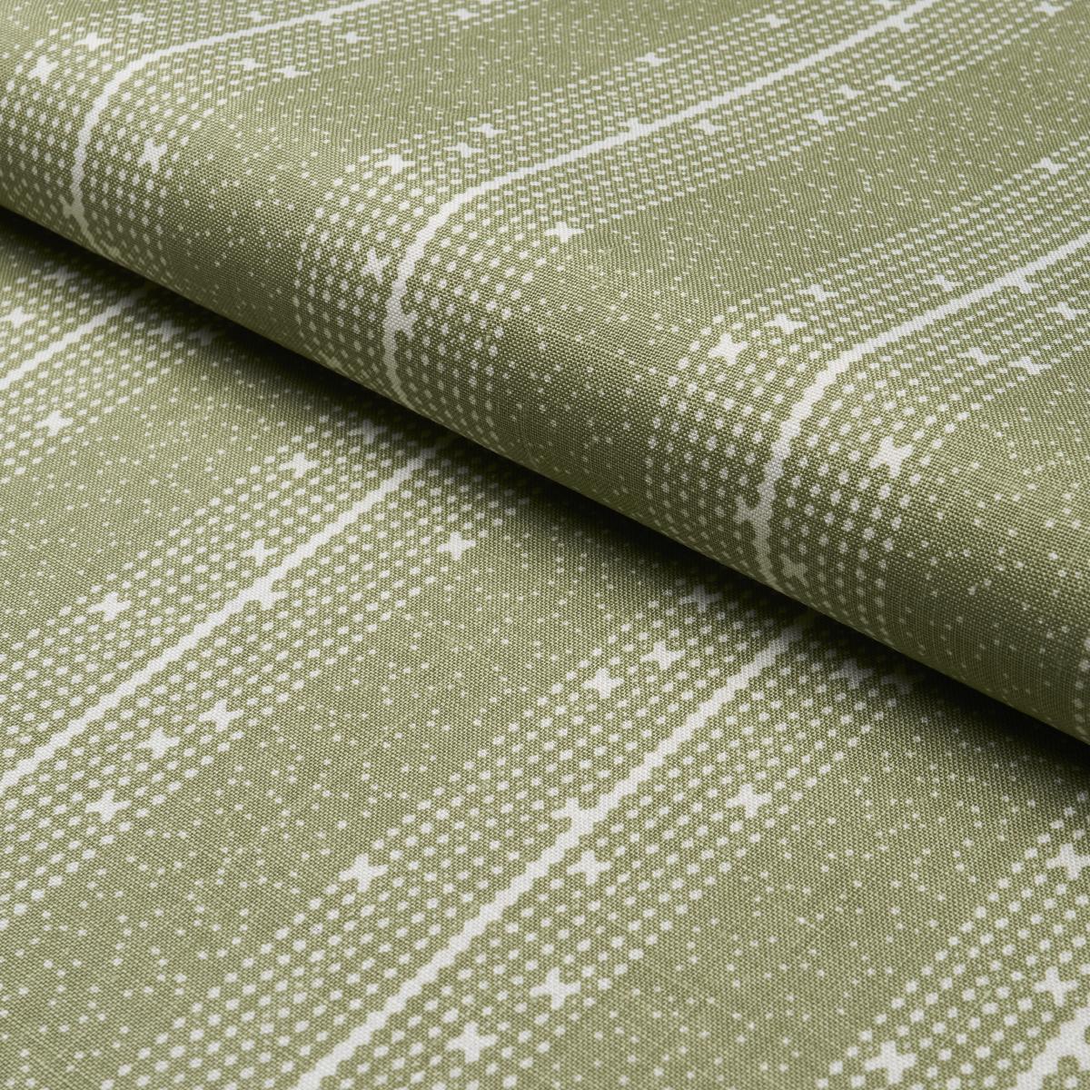 Schumacher Stella Stripe Moss Fabric - Image 2