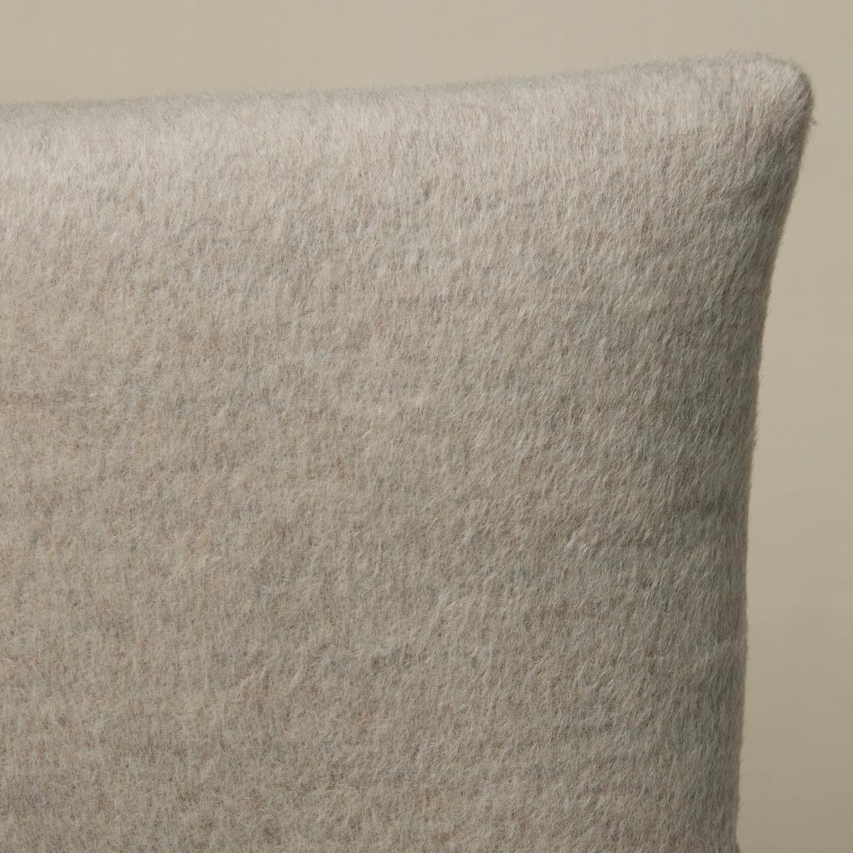 Schumacher Stone 16" X 12" Dixon Mohair Pillow - Image 2