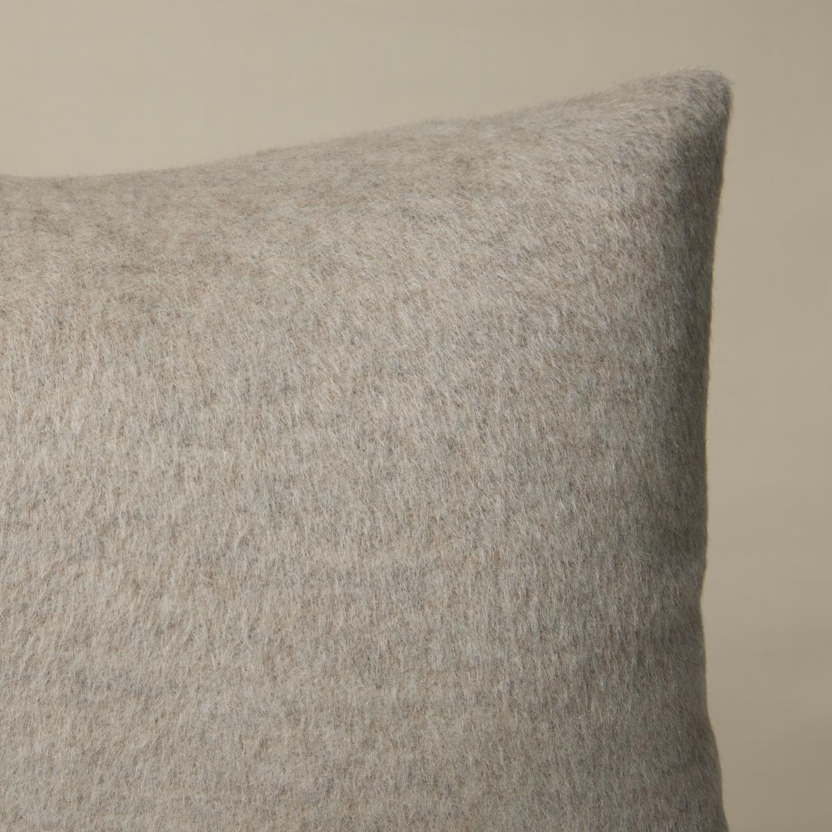 Schumacher Stone 24" X 12" Dixon Mohair Pillow - Image 2