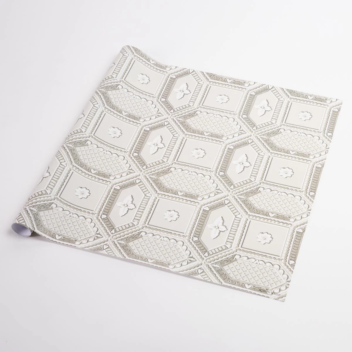 Schumacher Stone 37" X 24" Lacunaria Wrapping Paper - Image 2