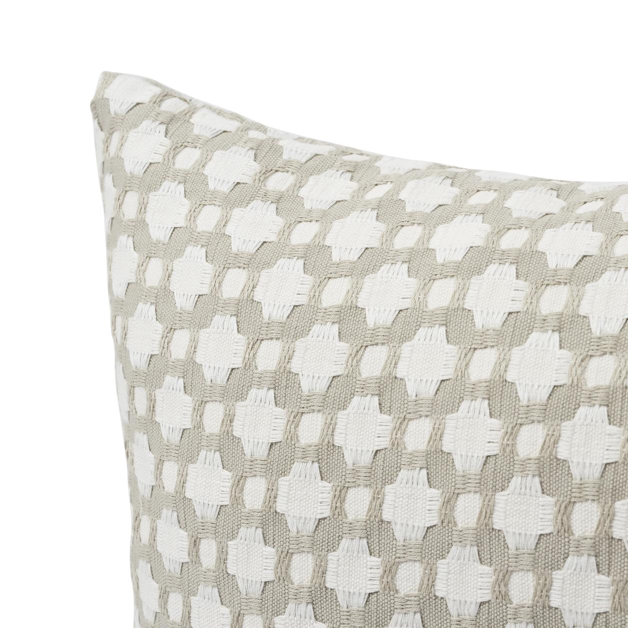 Schumacher Stone/White 16" X 16" Betwixt Pillow - Image 3