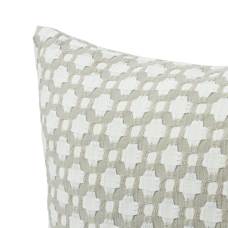 Schumacher Stone/White 18" X 18" Betwixt Pillow - Image 2