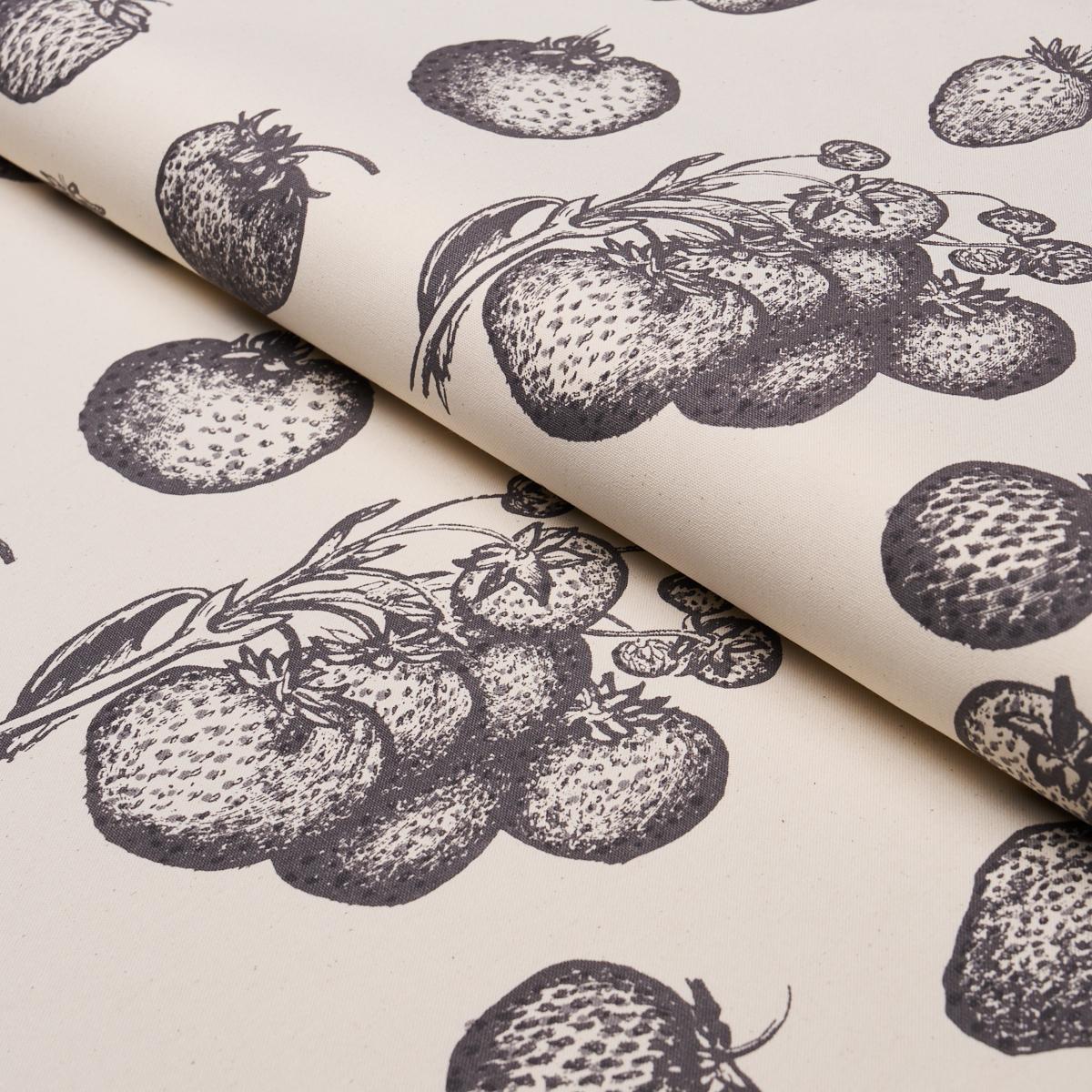 Schumacher Strawberry Fields Graphite Fabric - Image 4
