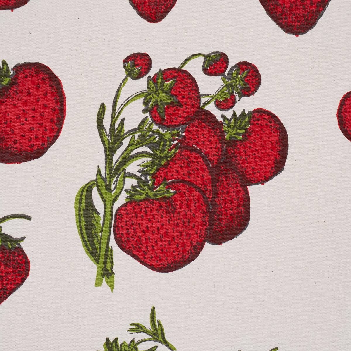 Schumacher Strawberry Fields Red Fabric - Image 3
