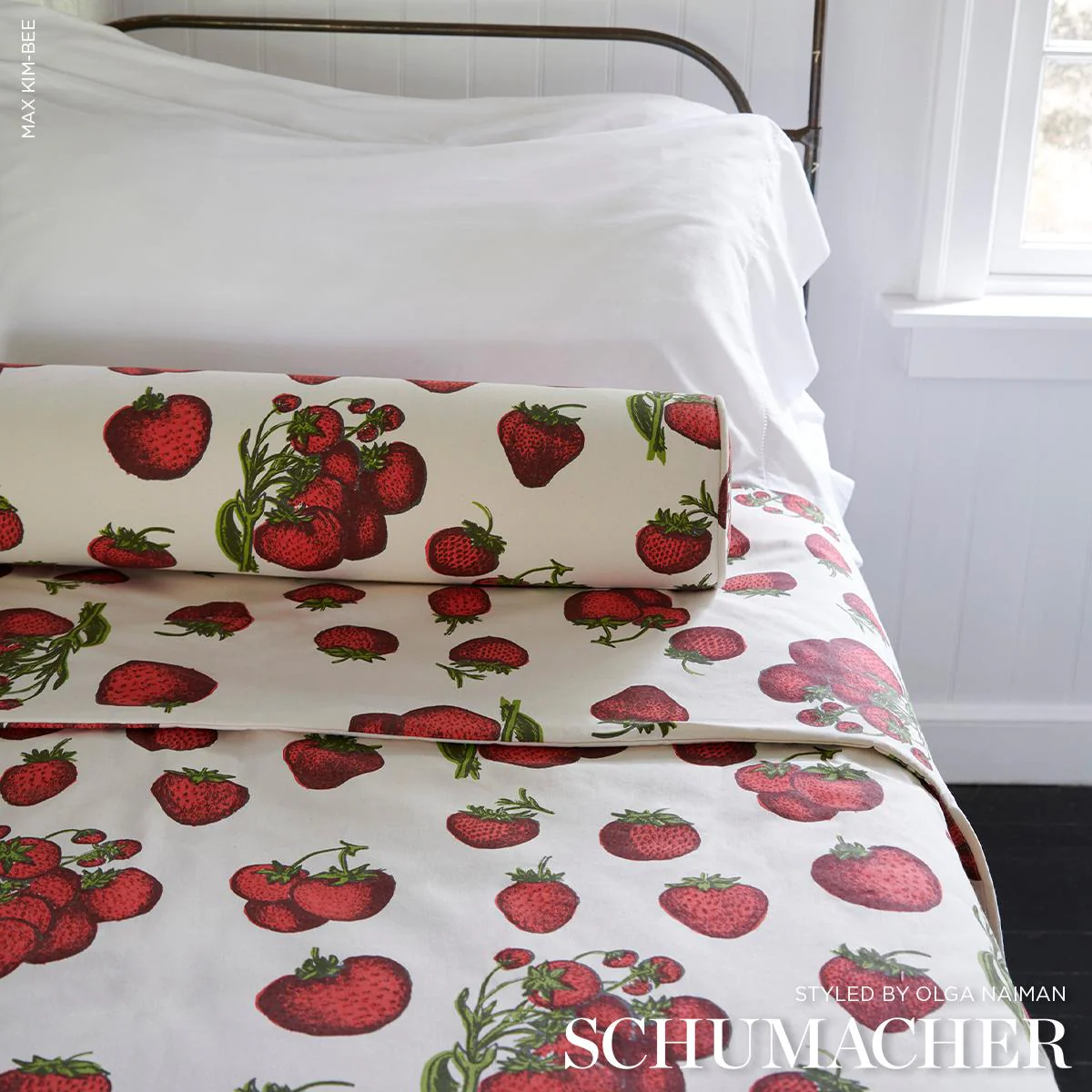 Schumacher Strawberry Fields Red Fabric - Image 6